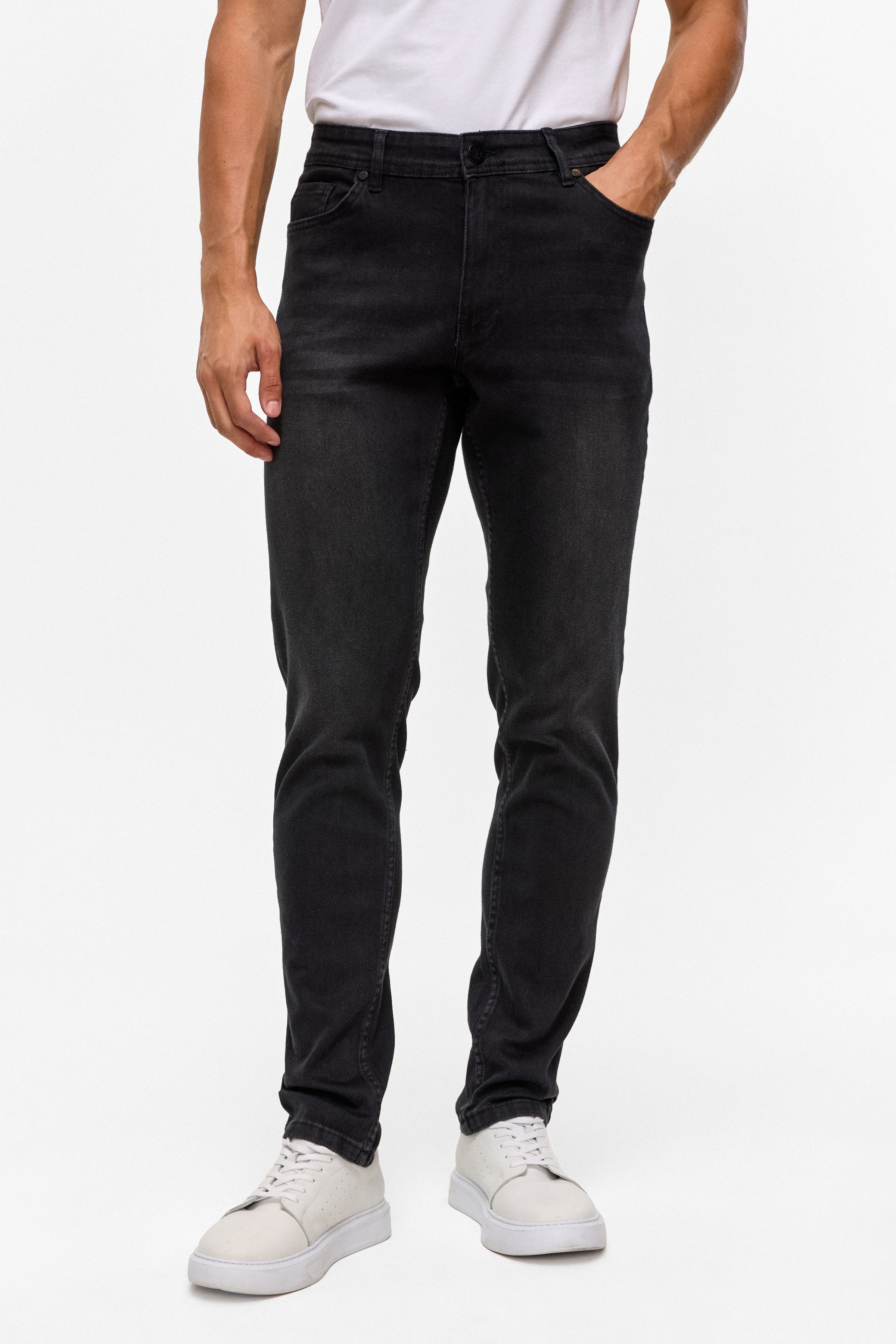 Süvari Siyah Slim Denim Pantolon görsel 2