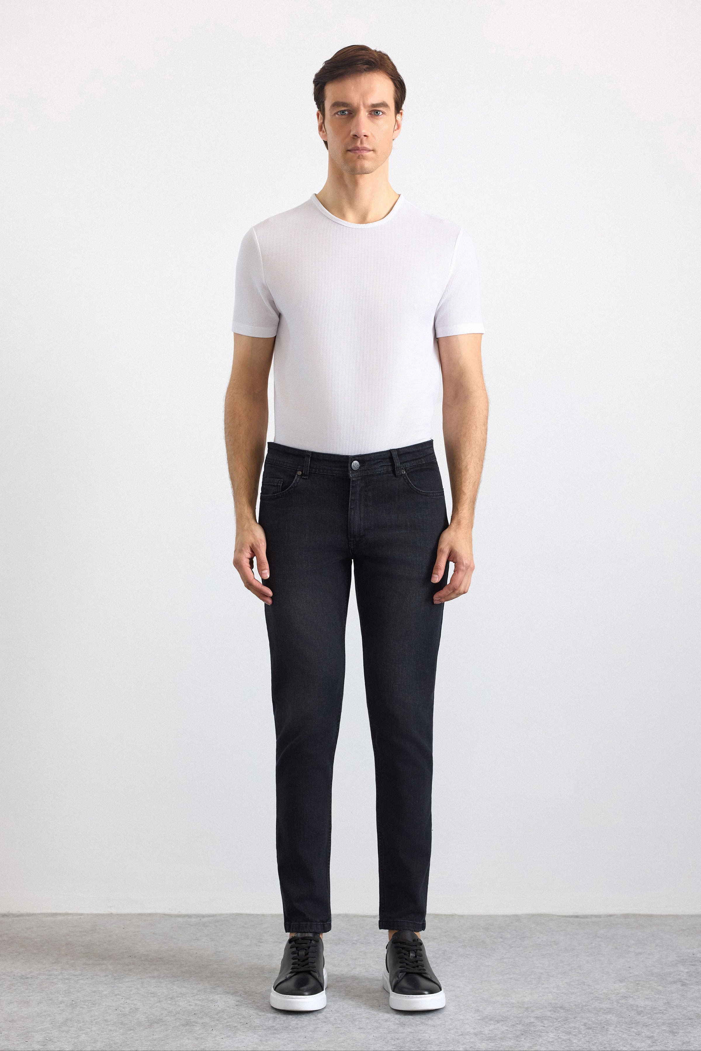 Süvari Siyah Slim Denim Pantolon