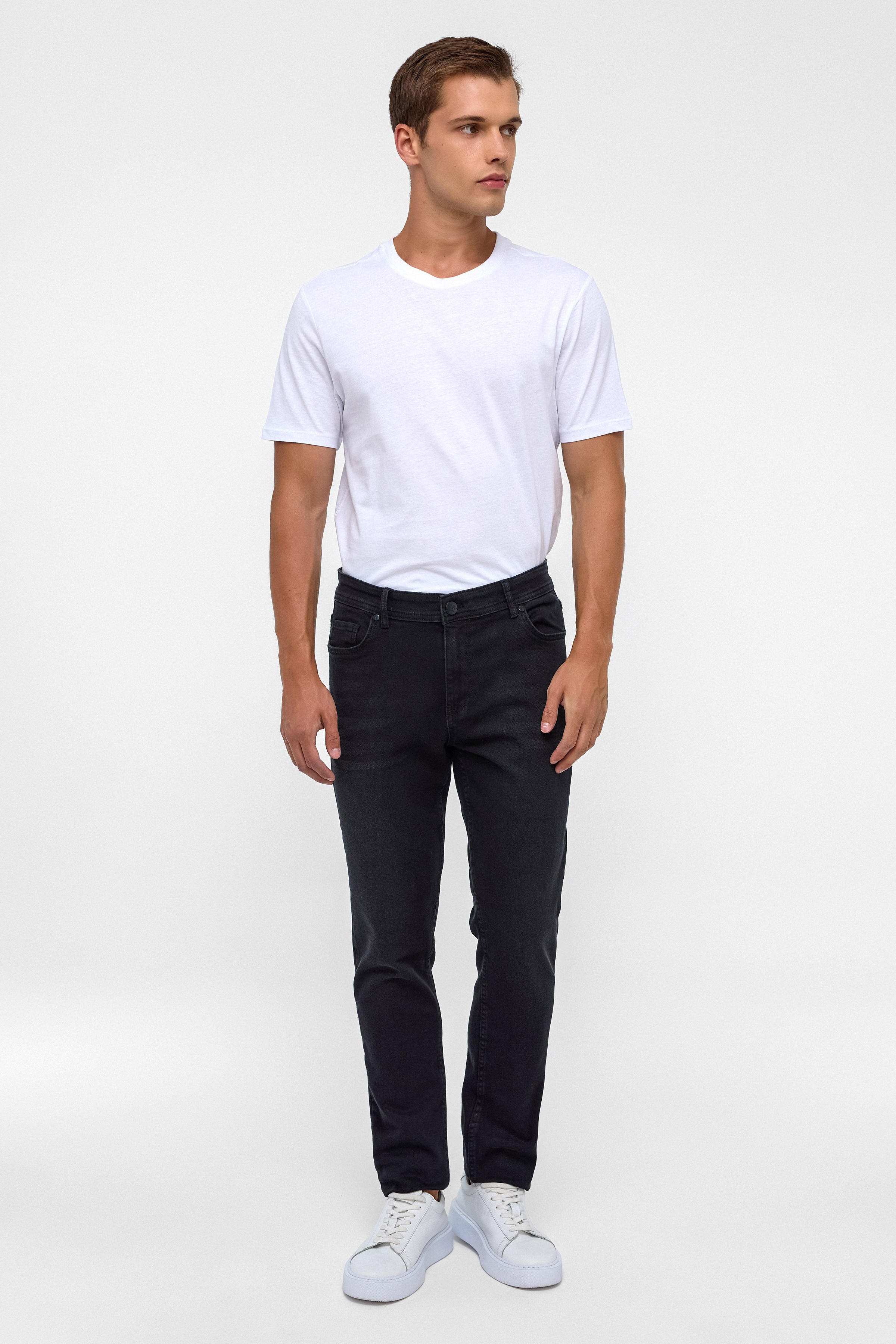 Süvari Siyah Slim Denim Pantolon