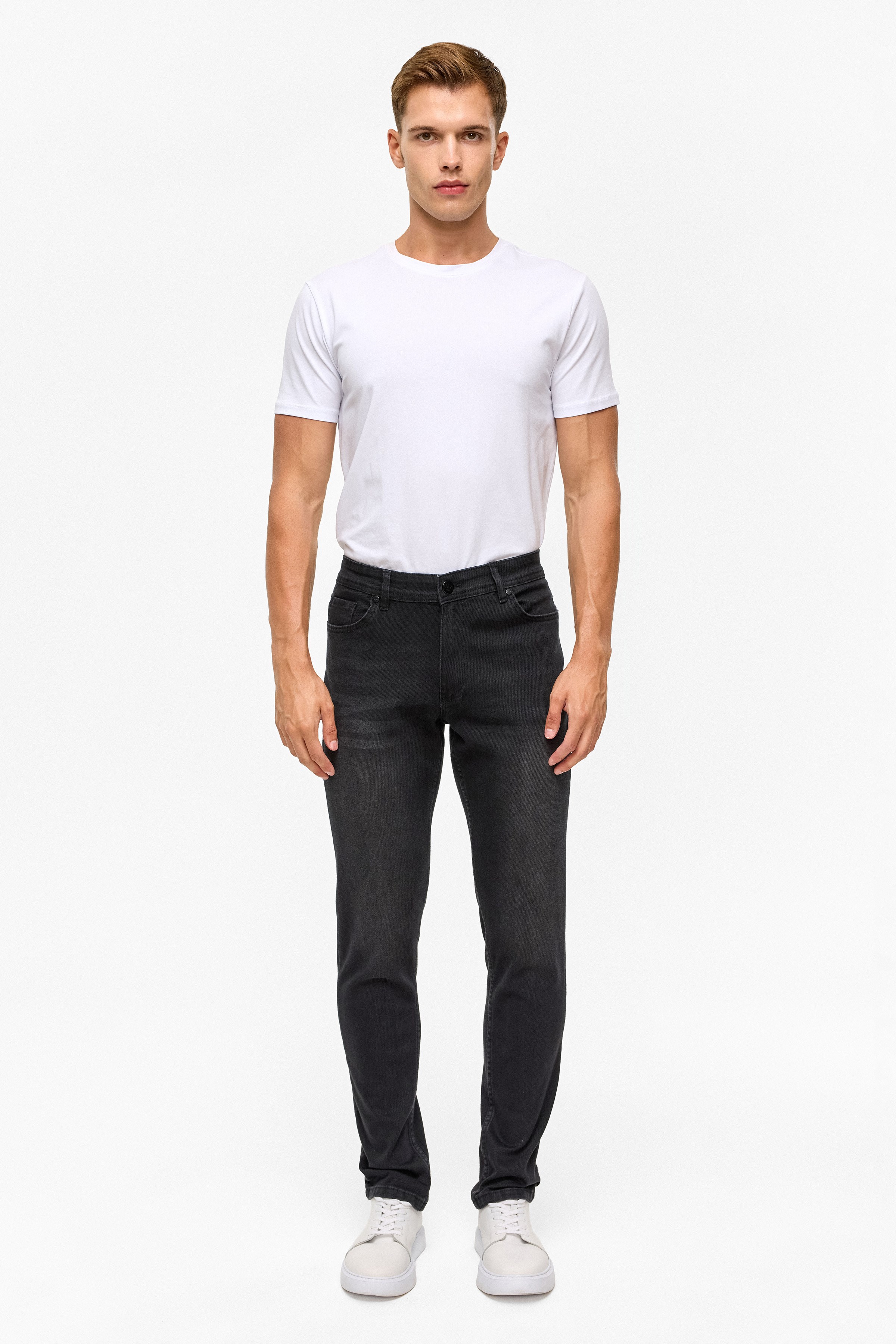 Süvari Siyah Slim Denim Pantolon