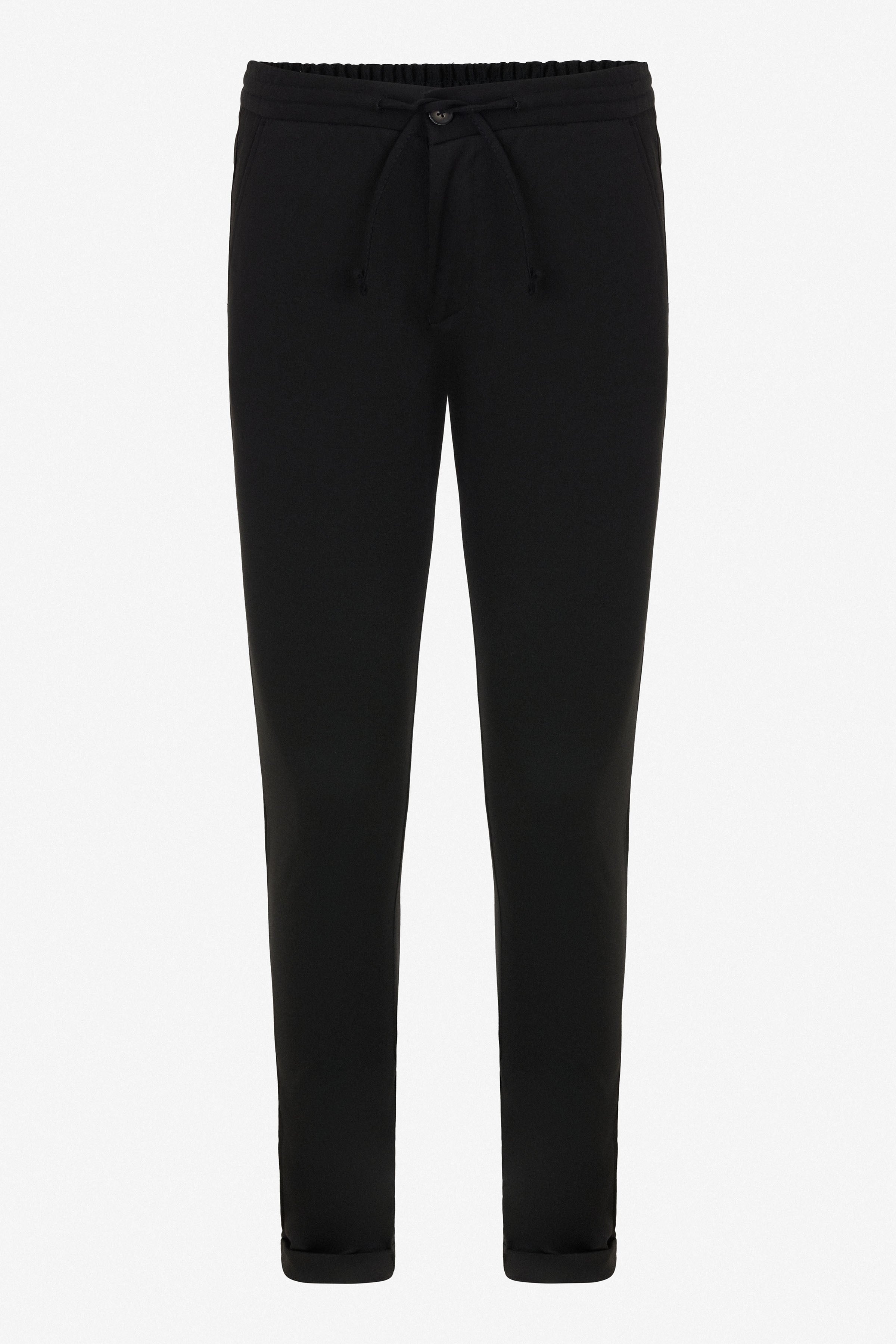 Siyah Slim Düz Jogger Pantolon