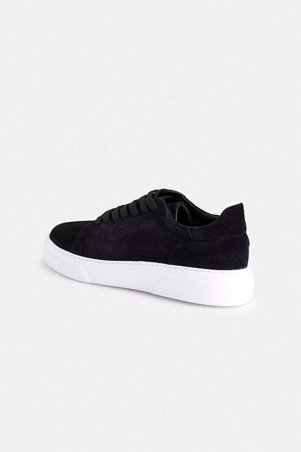 Süvari Siyah Süet Sneakers görsel 4