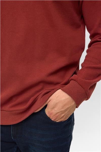 Açık Kahve Regular Düz Bisiklet Yaka Sweatshirt