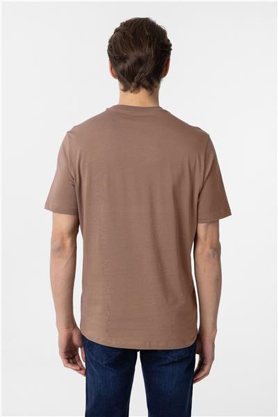 Kiremit Regular Düz Bisiklet Yaka Tişört