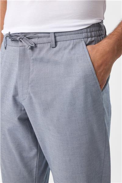 Buz Mavi Slim Fit Armürlü Jogger Pantolon