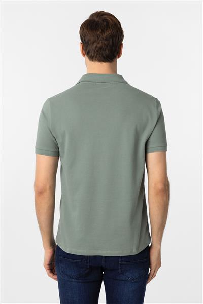 Su Yeşili Slim Fit Düz Polo Yaka Tişört