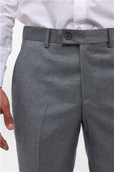 Antrasit Regular Armürlü Kumaş Pantolon