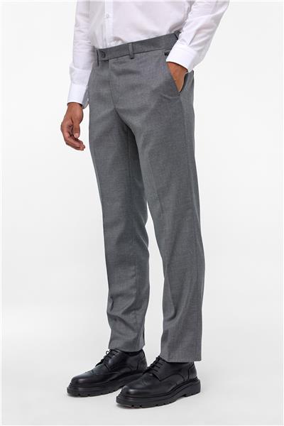 Antrasit Regular Armürlü Kumaş Pantolon