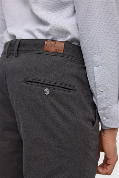 Antrasit Regular Armürlü Pantolon