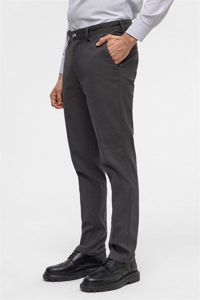 Antrasit Regular Armürlü Pantolon