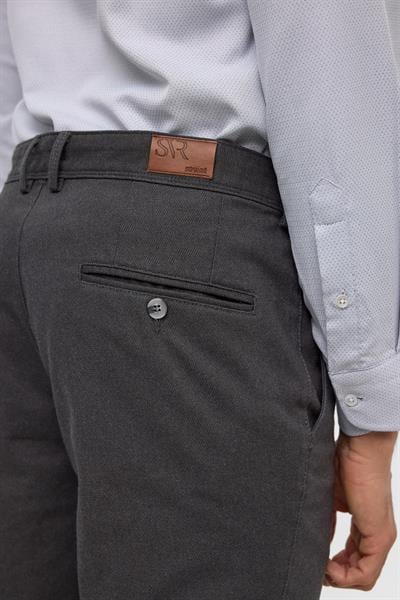 Antrasit Regular Armürlü Pantolon