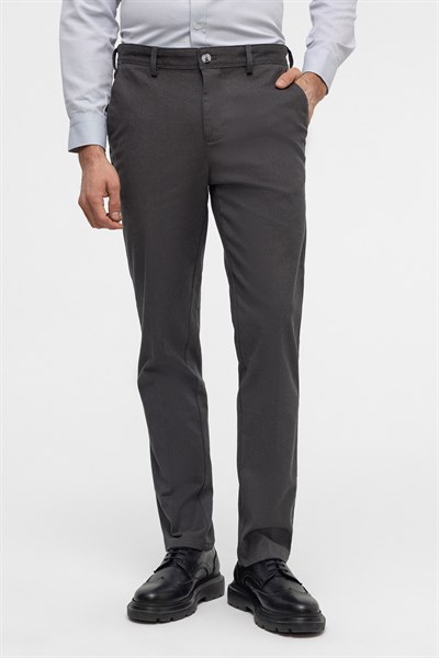 Antrasit Regular Armürlü Pantolon
