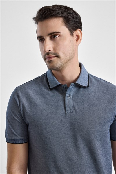 Antrasit Regular Düz Baskısız Pike Düğmeli Polo Yaka Nefes Alabilen Tişört