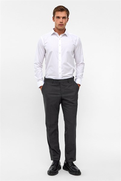 Antrasit Regular Düz Pantolon