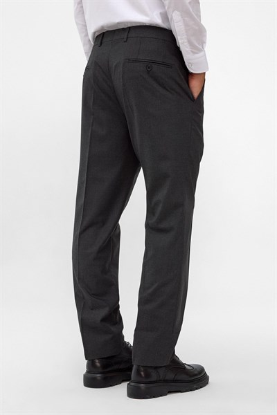 Antrasit Regular Düz Pantolon