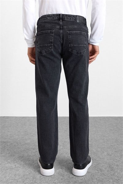 Antrasit Regular Normal Bel Denim Pantolon