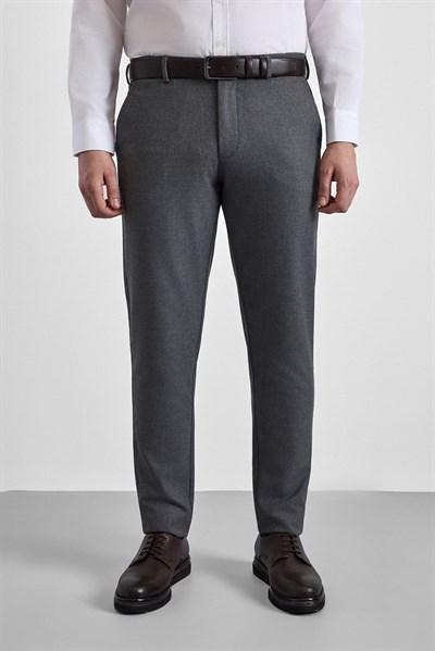 Antrasit Slim Düz İnterlok Yarım Lastikli Rüzgar Geçirmez Jogger Pantolon