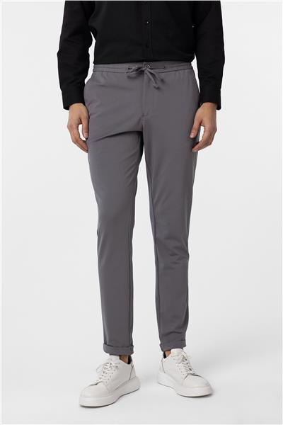 Antrasit Slim Fit Düz Jogger Pantolon