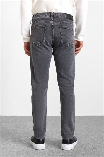 Antrasit Slim Normal Bel Denim Pantolon