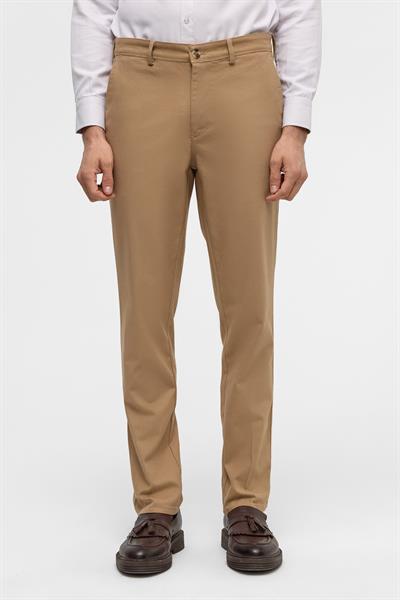 Bej Regular Armürlü Pantolon