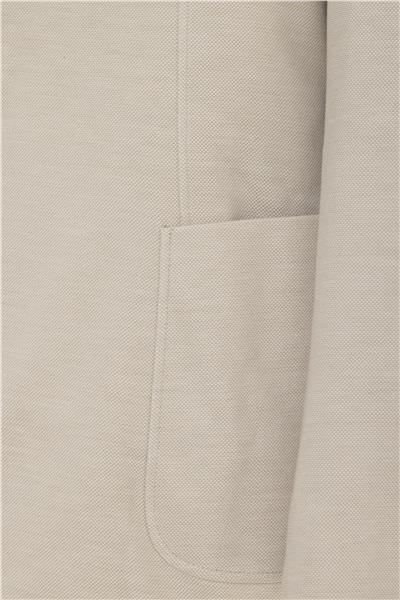 Bej Regular Desenli Mono Yaka 6 Drop Ceket