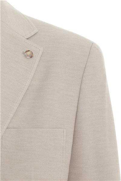 Bej Regular Desenli Mono Yaka 6 Drop Ceket