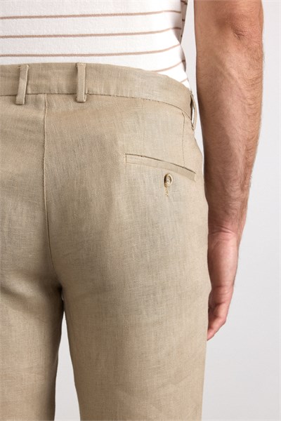 Bej Regular Düz Düz Normal Bel Standart Jogger Pantolon