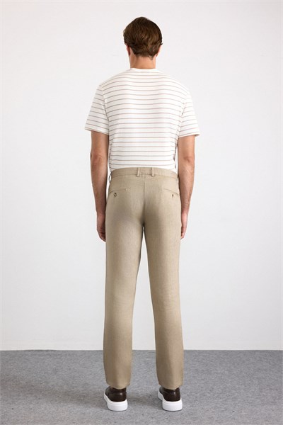 Bej Regular Düz Düz Normal Bel Standart Jogger Pantolon