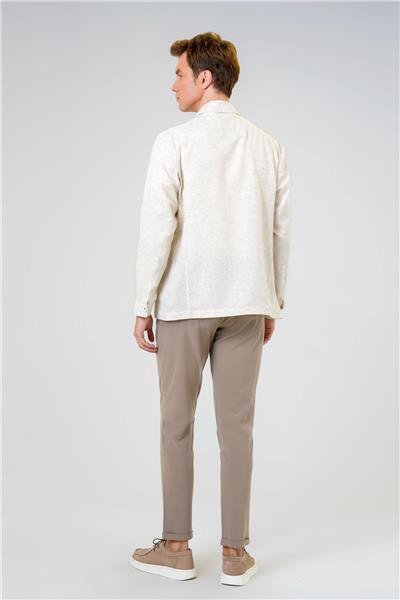 Bej Slim Armürlü Mont