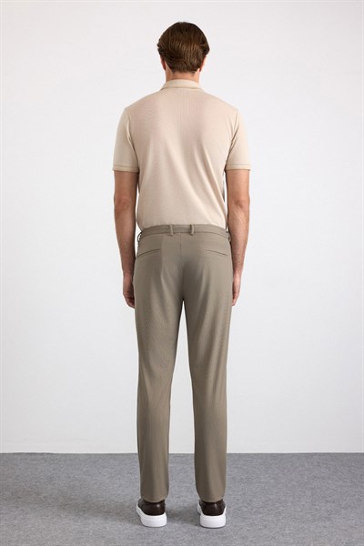 Bej Slim Düz Jogger Pantolon