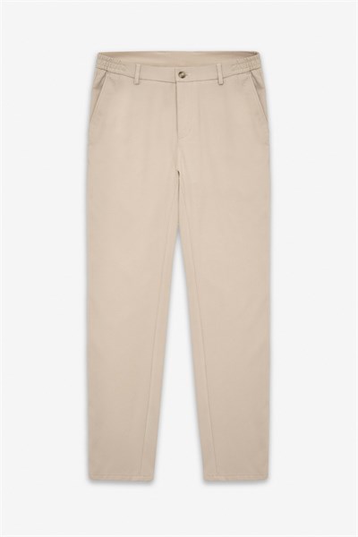 Bej Slim Düz Jogger Pantolon