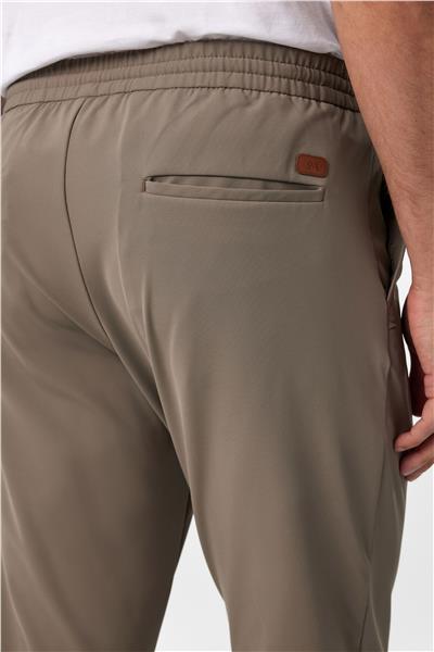 Bej Slim Fit Düz Jogger Pantolon