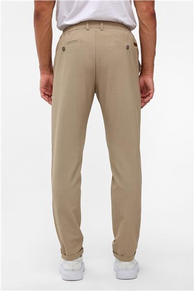 Bej Slim Düz Jogger Pantolon