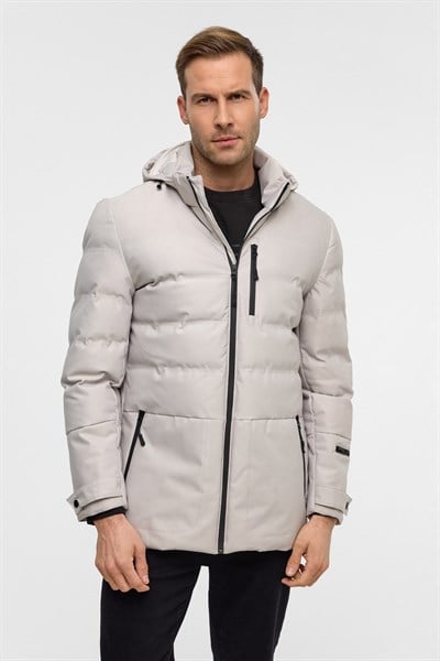 Bej Slim Kapitone Mont