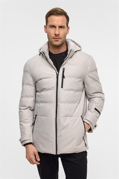 Bej Slim Kapitone Mont