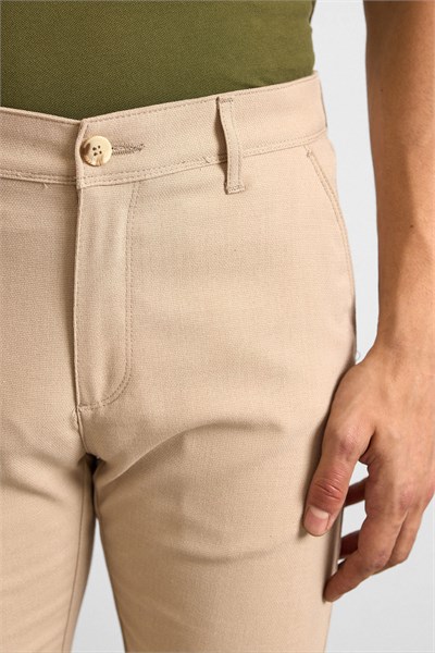 Bej Slim Klasik Pantolon