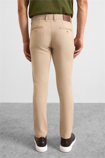 Bej Slim Klasik Pantolon