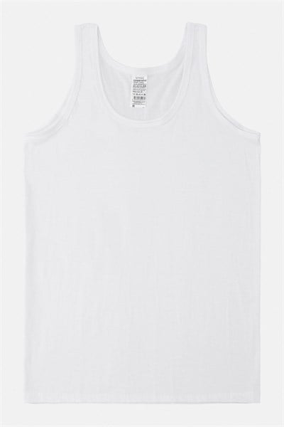 Beyaz Regular Düz Atlet