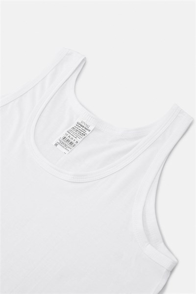 Beyaz Regular Düz Atlet