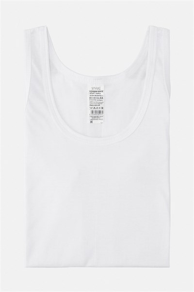 Beyaz Regular Düz Atlet