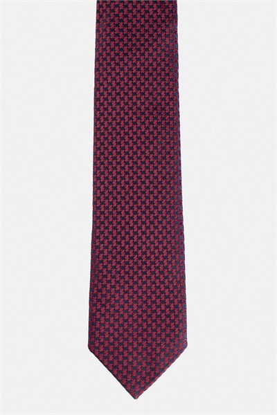 Bordo Baskılı Kravat