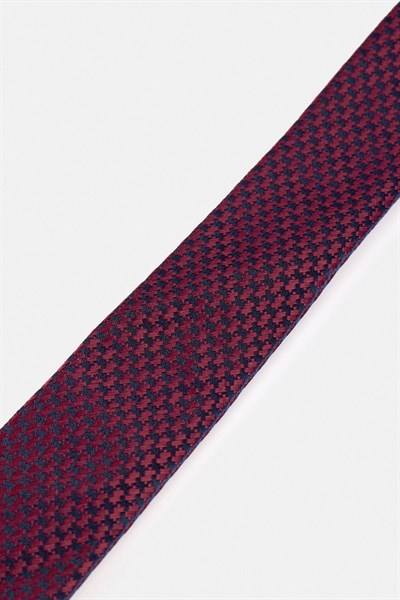 Bordo Baskılı Kravat