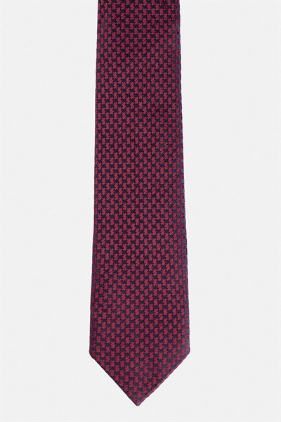 Bordo Baskılı Kravat