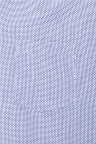 Buz Mavi Regular Armürlü Klasik Yaka Gömlek