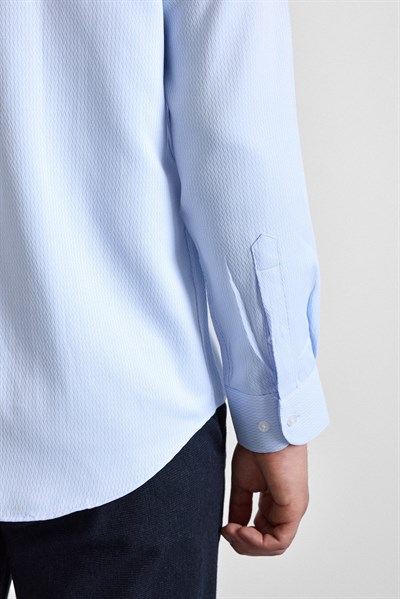 Buz Mavi Regular Klasik Yaka Casual Gömlek