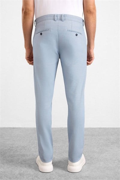 Buz Mavi Slim Casual Pantolon