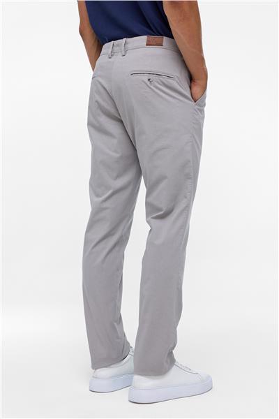 Gri Regular Armürlü Pantolon