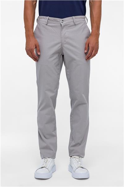 Gri Regular Armürlü Pantolon