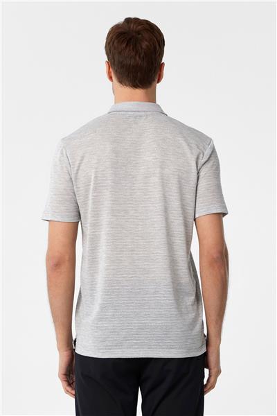 Gri Regular Armürlü Polo Yaka Tişört