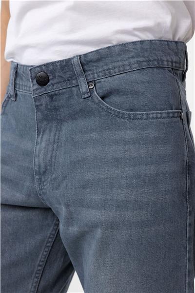 Gri Regular Denim Pantolon